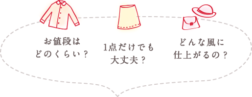 お値段はどのくらい？１点だけでも大丈夫？どんな風に仕上がるの？